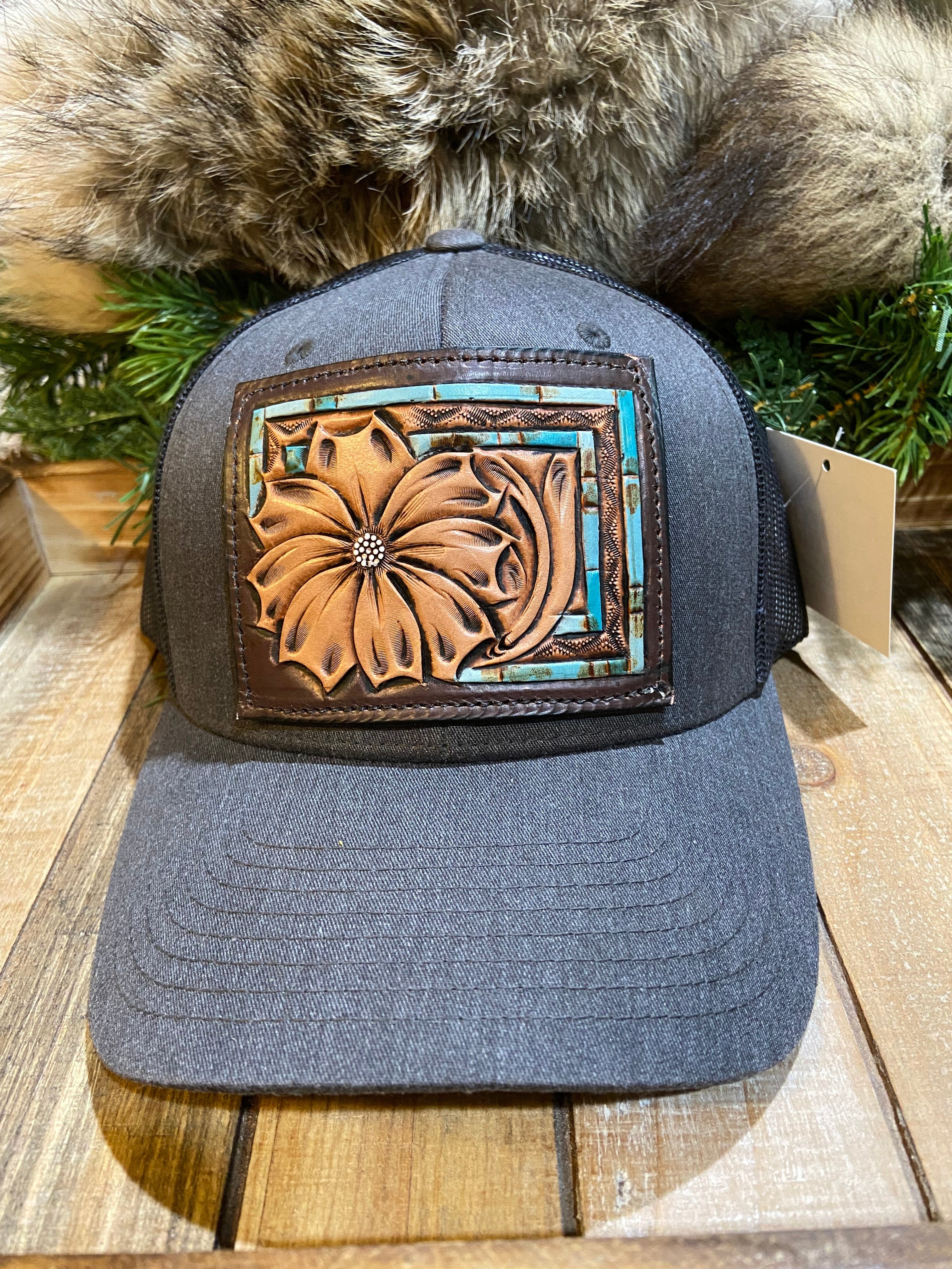 Leather Earrings & Patch Caps