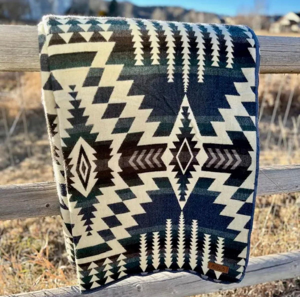 Forest Reversible Southwest Alpaca Throw Blanket