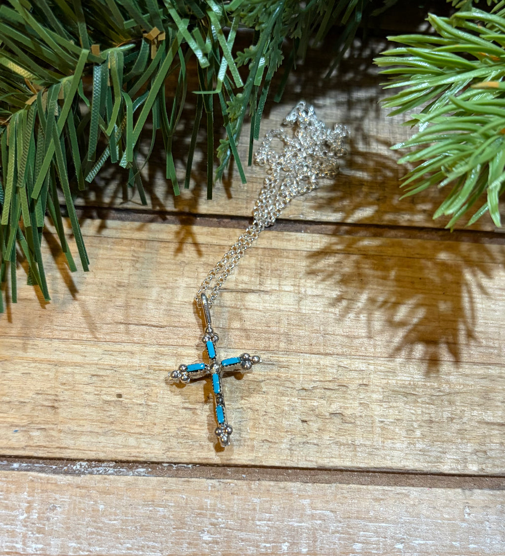 Turquoise Cross Necklace