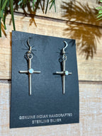 Opal Cross Earrings
