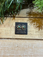 Turquoise Flower Stud Earrings