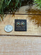 Turquoise Flower Stud Earrings