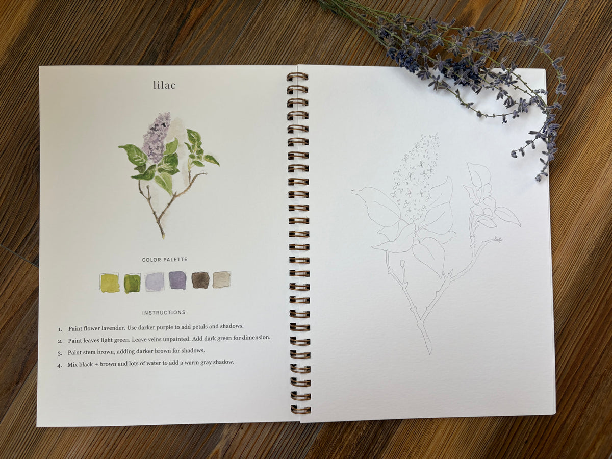 Flowers Watercolor Workbook