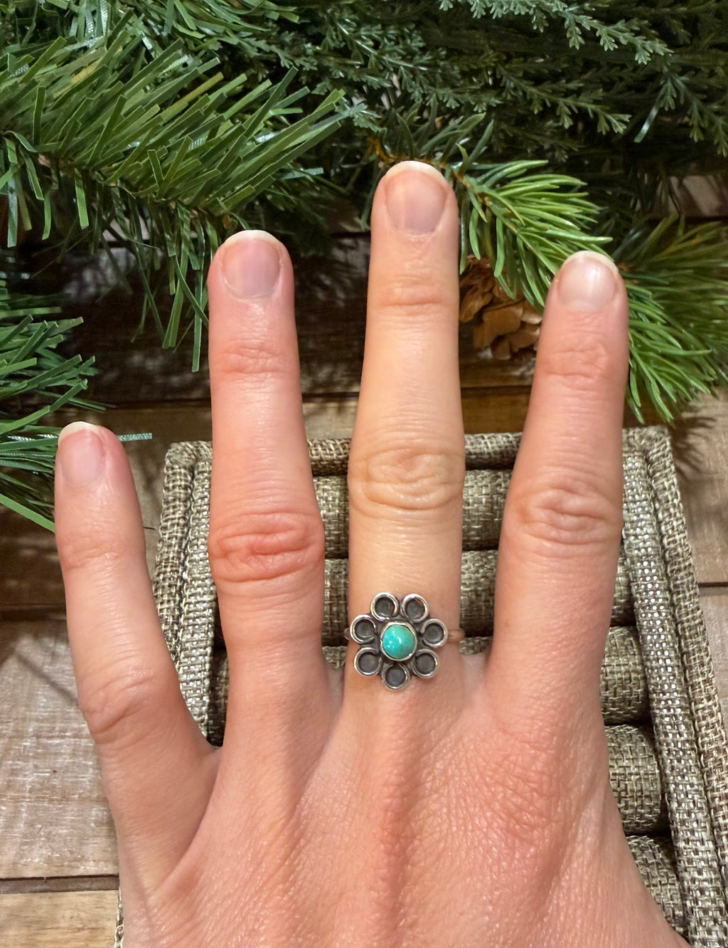 Turquoise Flower Ring