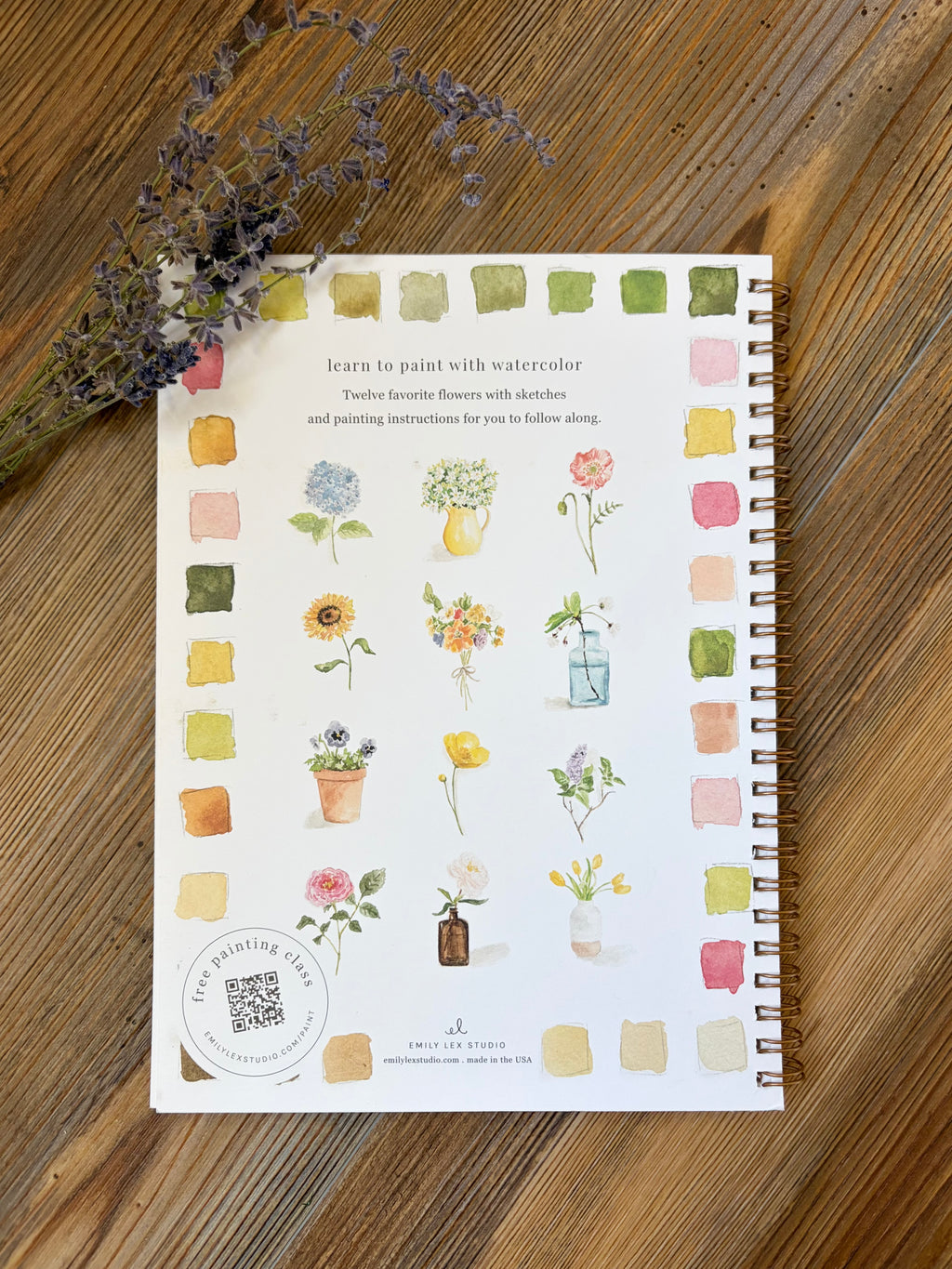 Flowers Watercolor Workbook