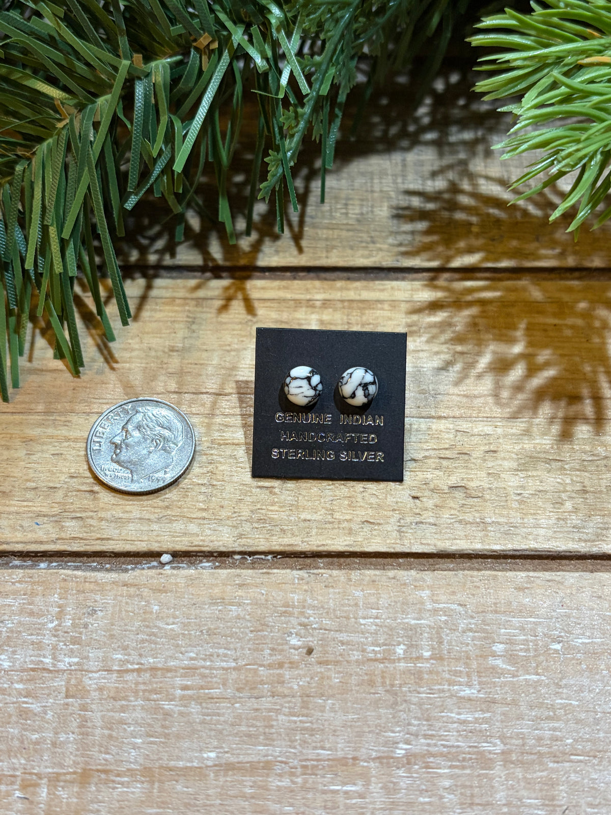 White Buffalo Stud Earrings