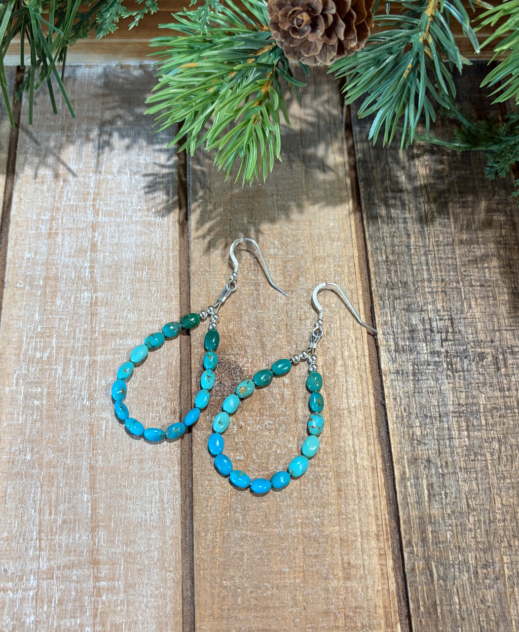 Sonoran Mountain Turquoise Hoop Earrings