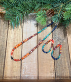 "God's Rainbow" Beaded Hoop Earrings