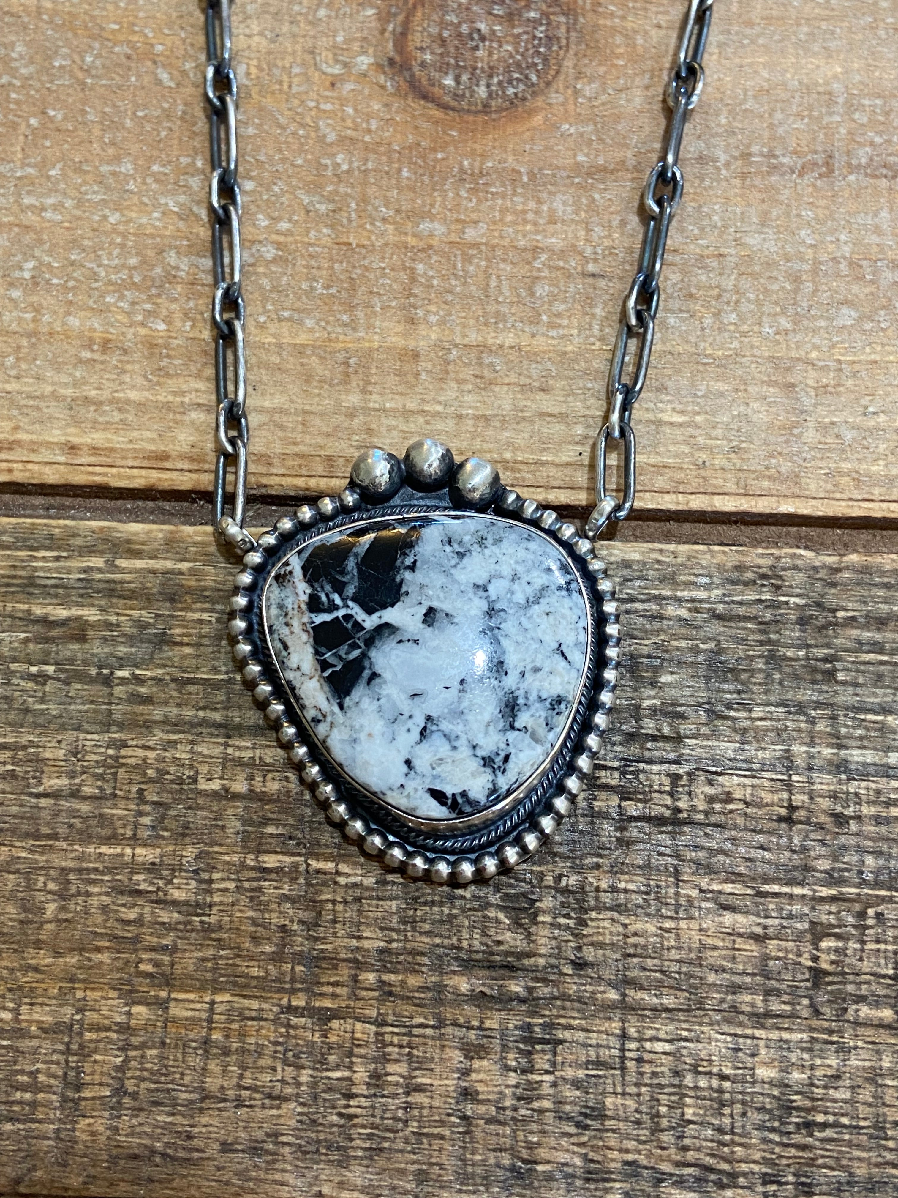 White Buffalo Statement Necklace