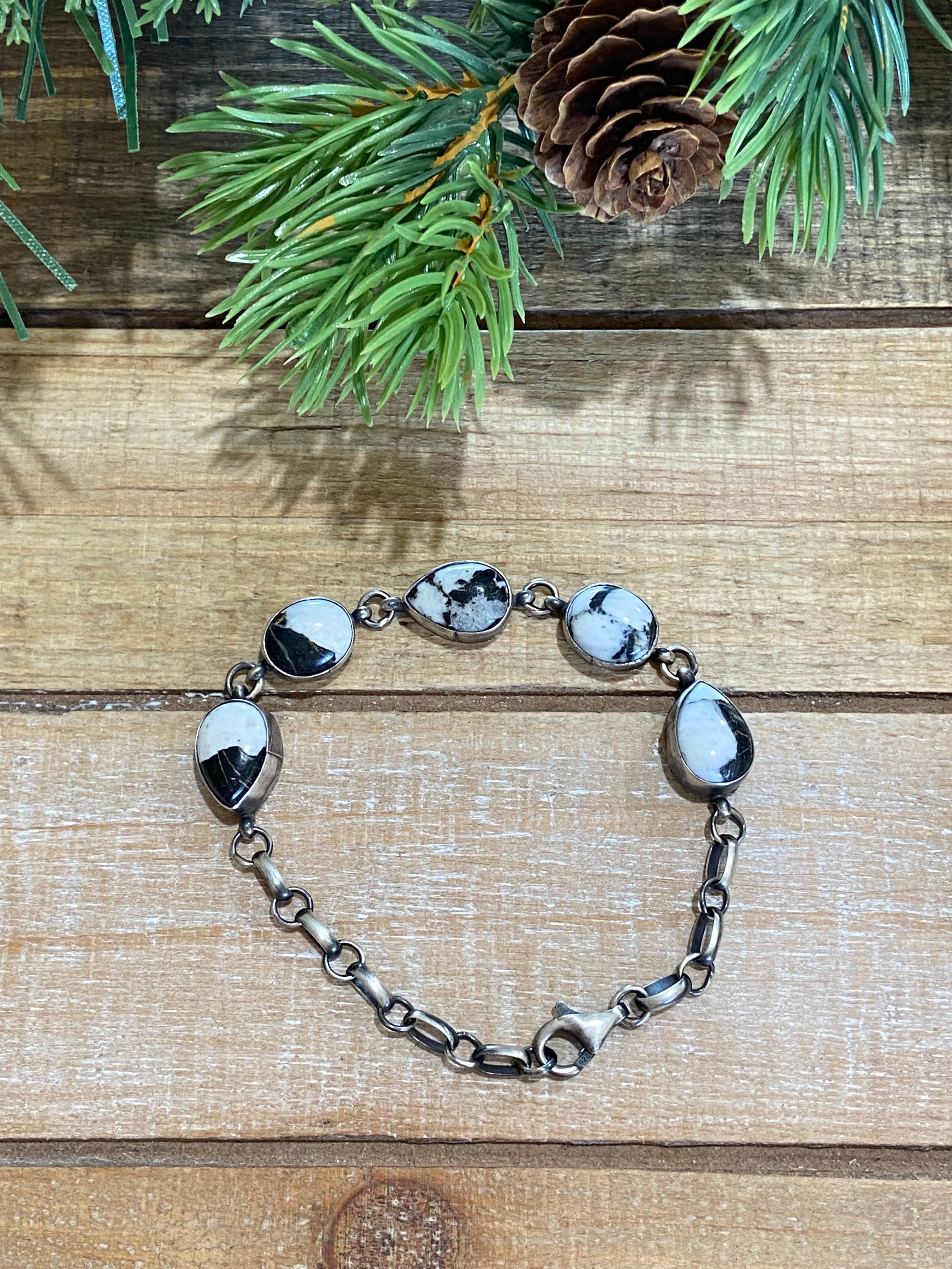 White Buffalo 5 Stone Bracelet