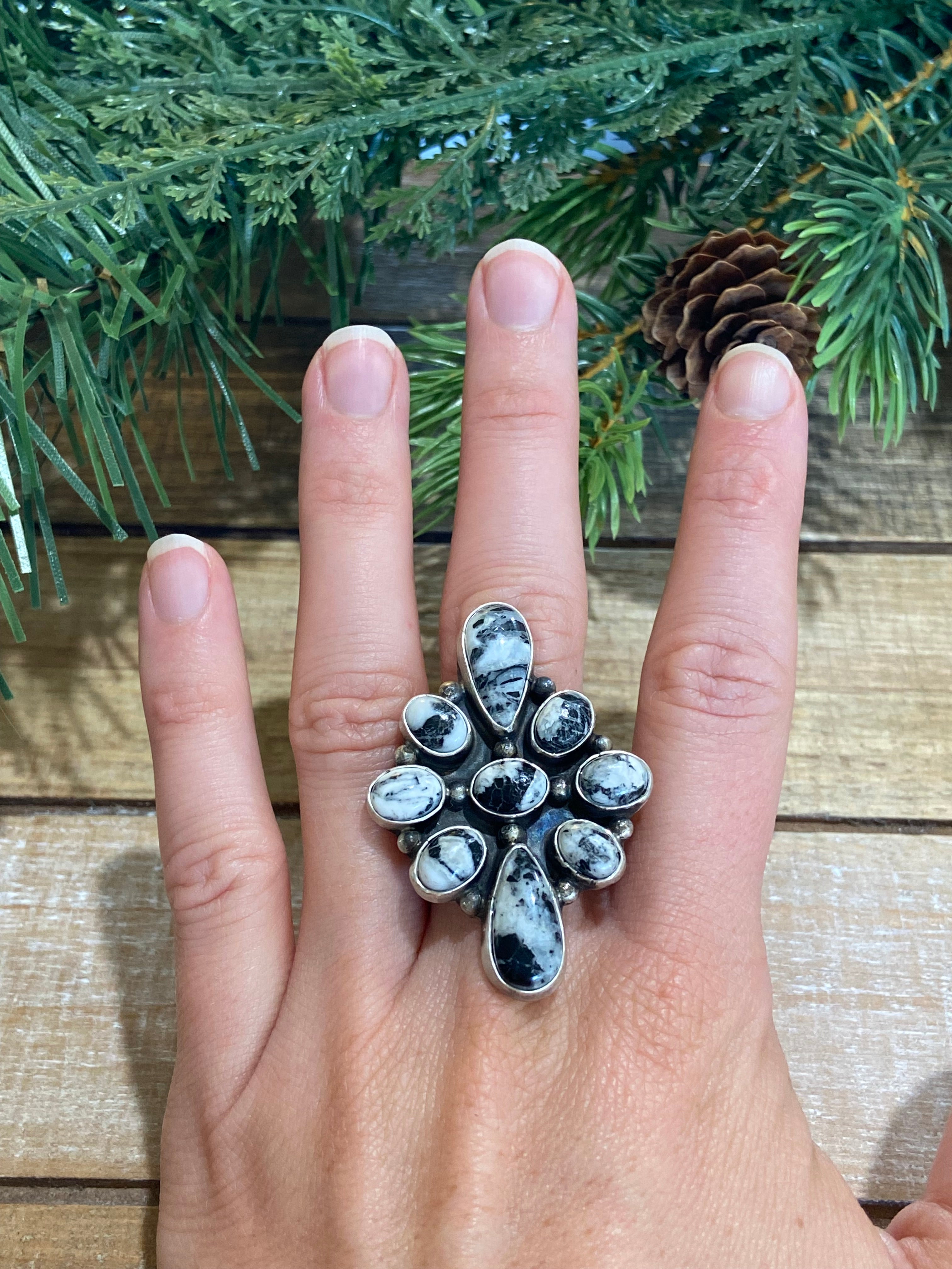 White Buffalo Statement Ring