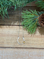 Lucky Citrine Horseshoe Necklace