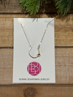 Lucky Citrine Horseshoe Necklace