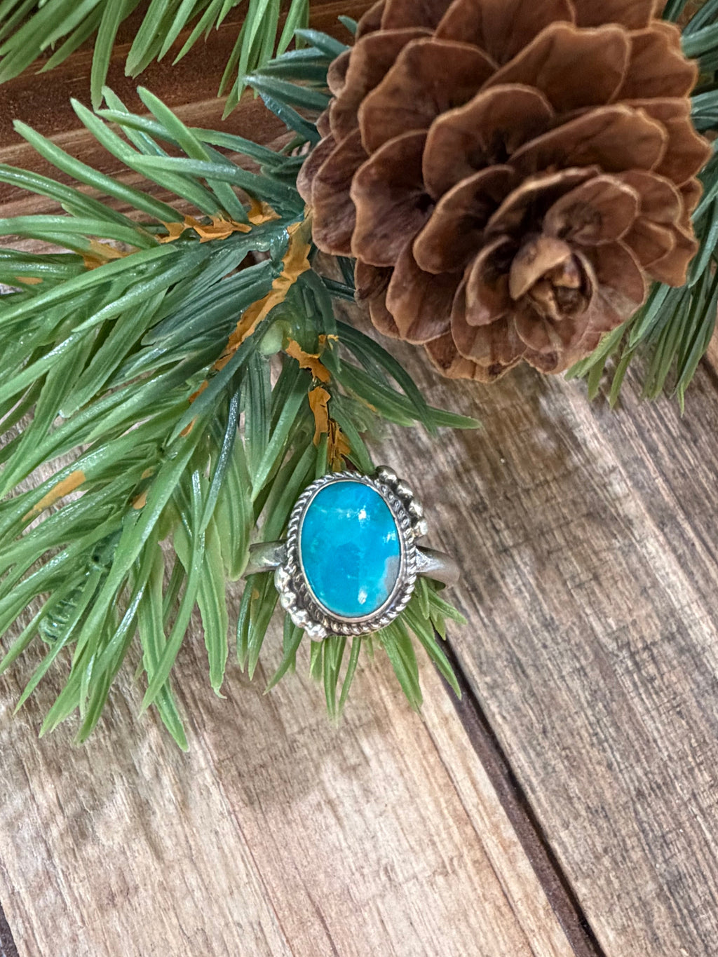 Round Turquoise Ring