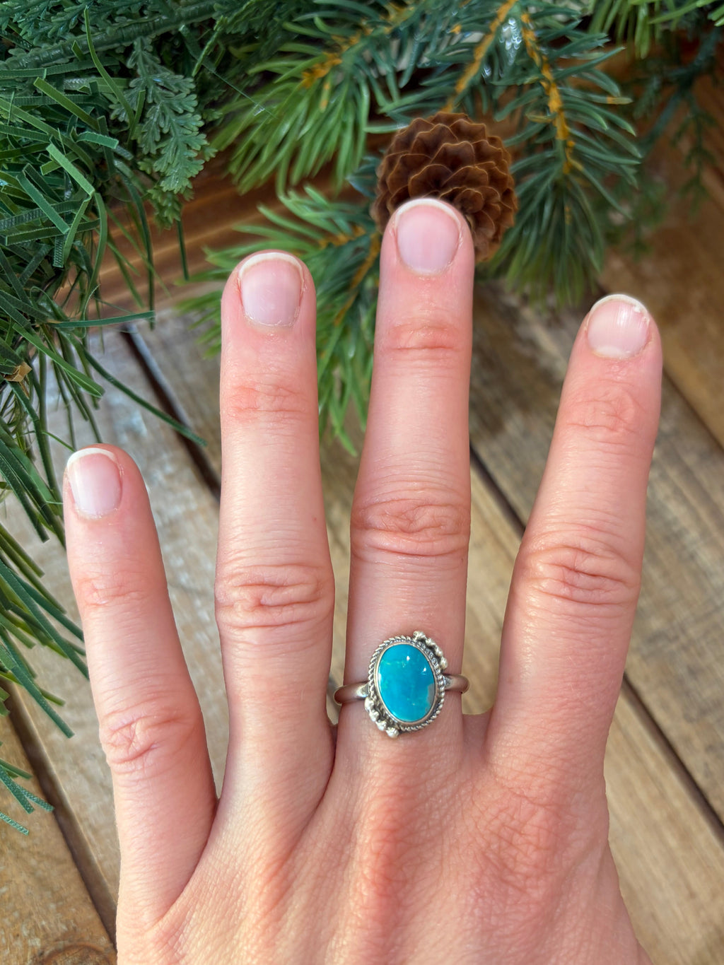 Round Turquoise Ring