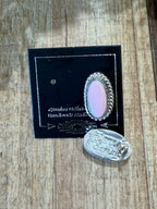 Pink Conch Shell Stud Earrings