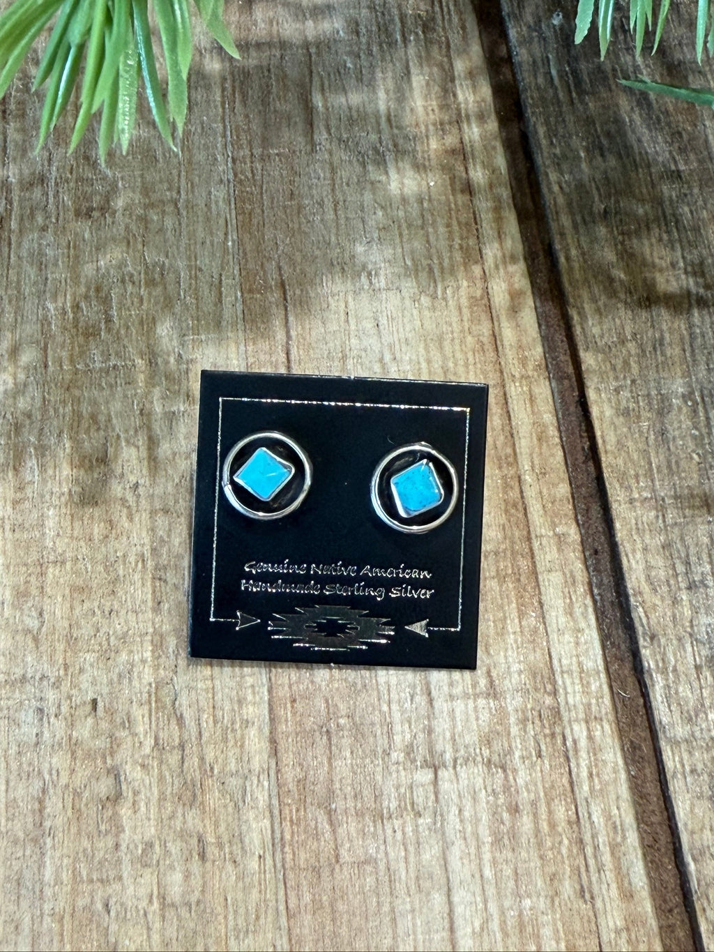 Turquoise Shadowbox Stud Earrings