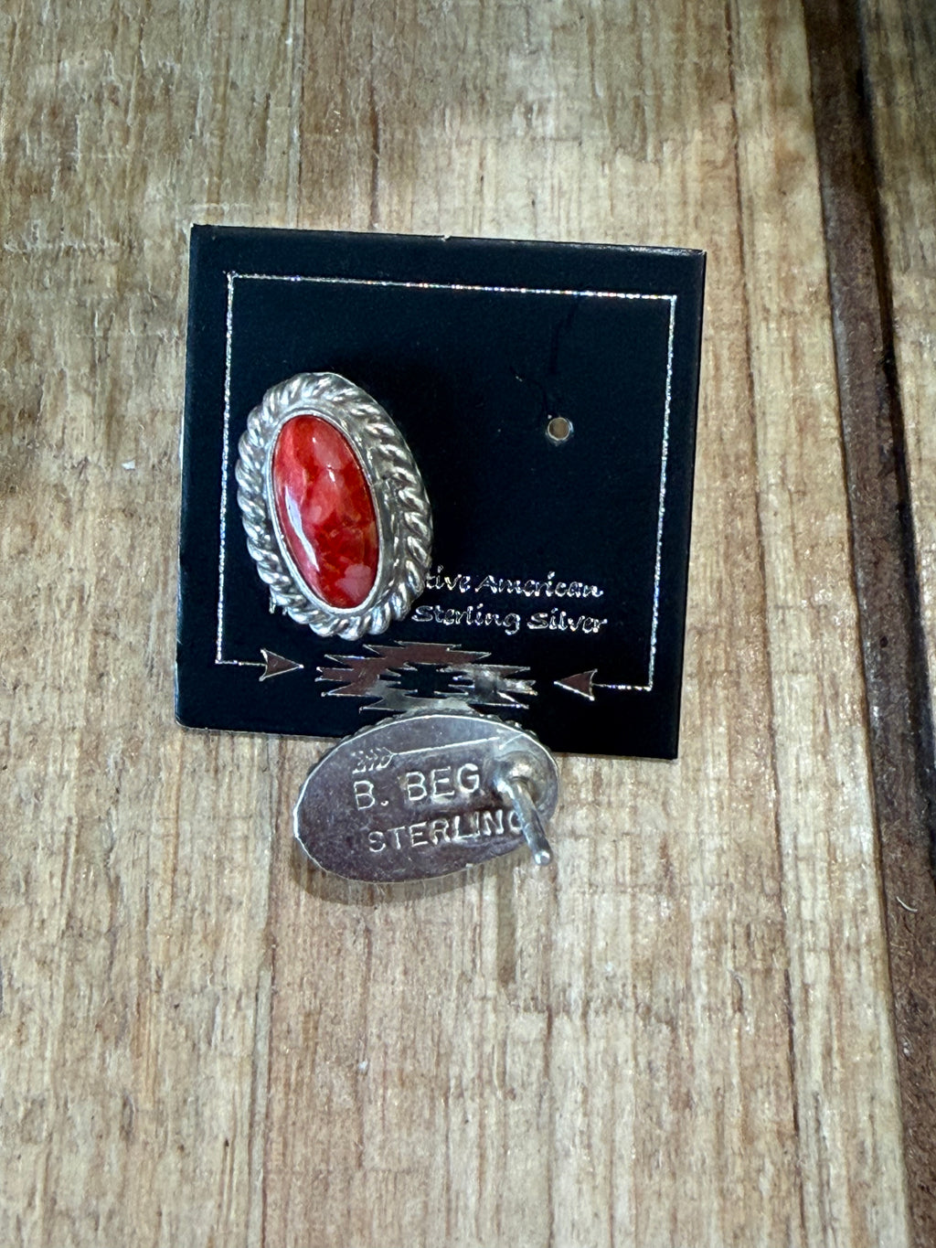 Red Spiny Oyster Stud Earrings