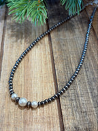 Freshwater Pearl & Sterling Silver Bead Necklace