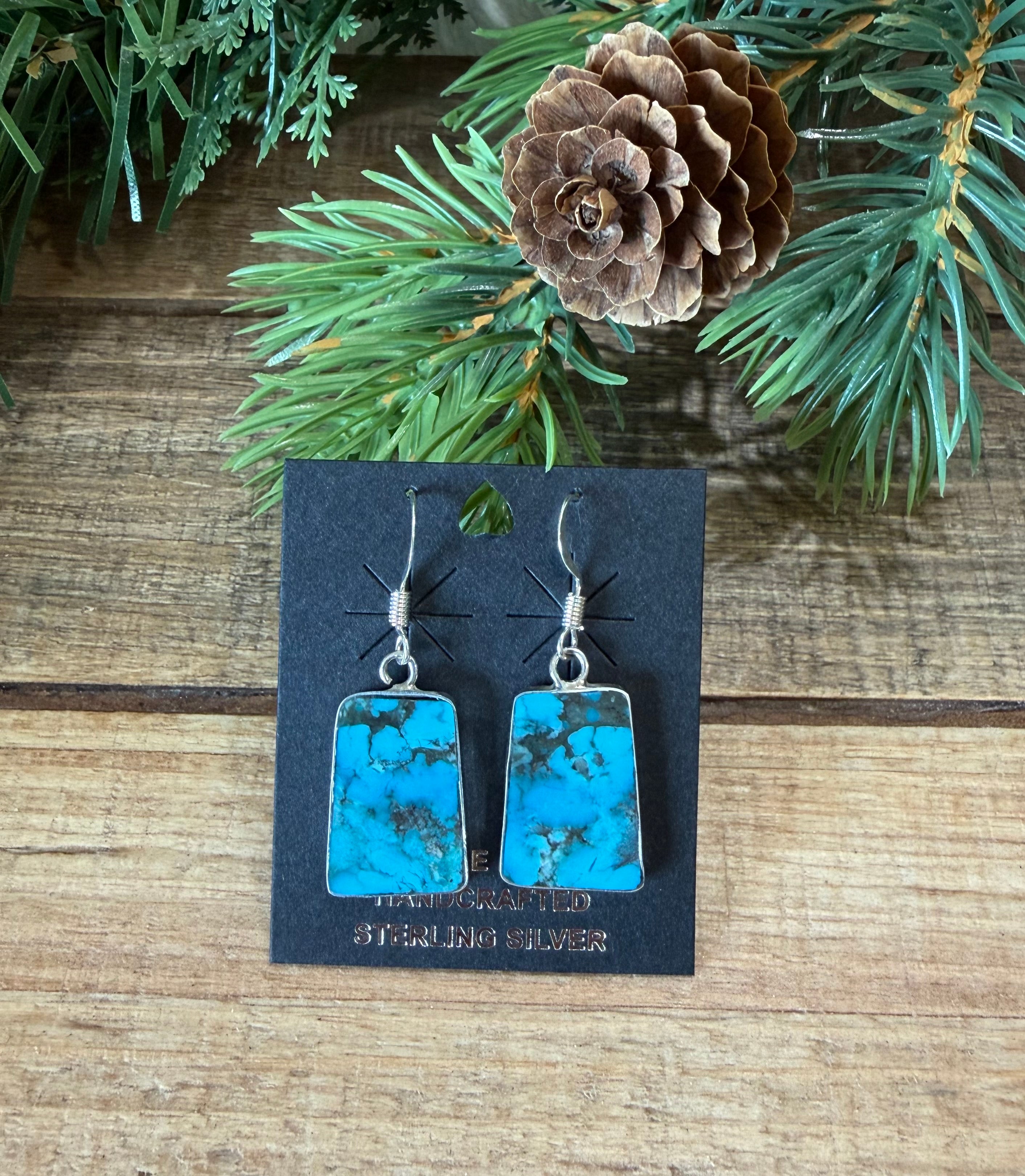 Small Turquoise Slab Earrings