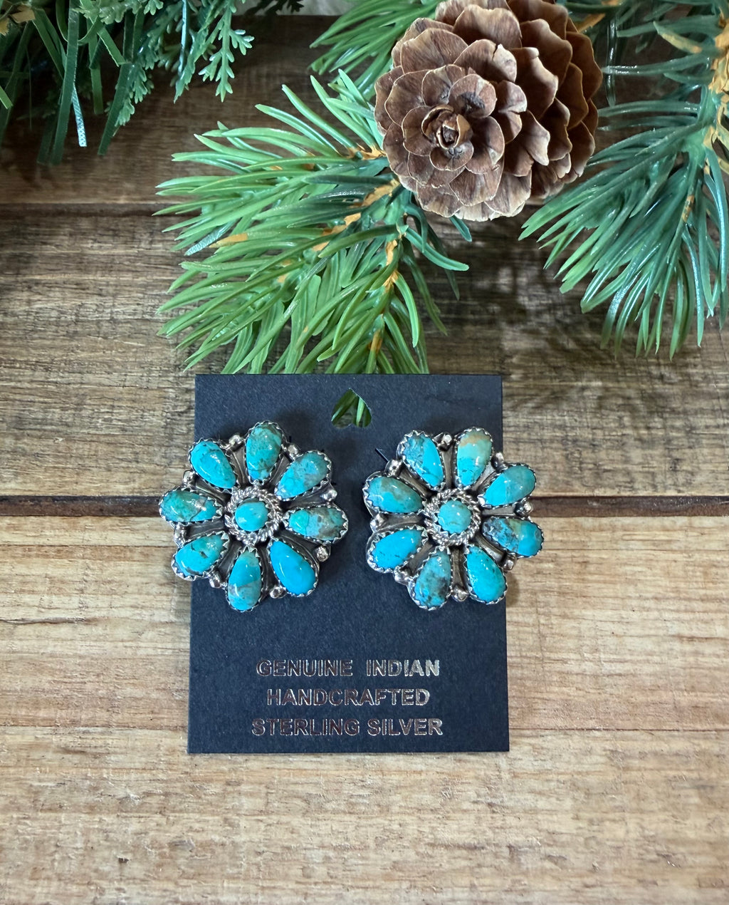 Turquoise Cluster Earrings