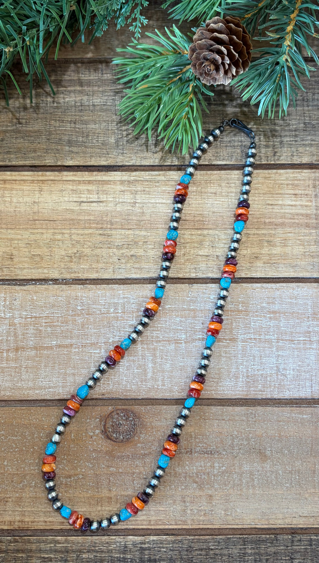 Sterling Silver & Multi Stone Necklace