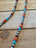 Sterling Silver & Multi Stone Necklace