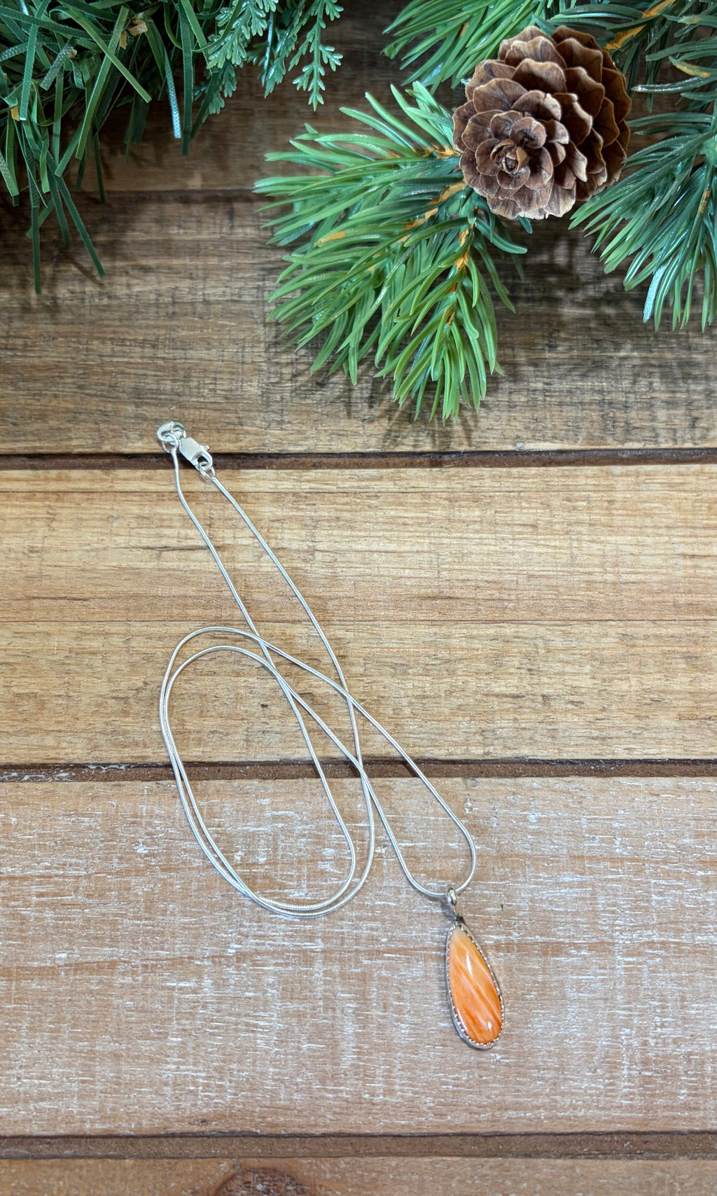 Orange Spiny Oyster Necklace