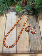 Spiny Oyster & Lions Paw Hoop Earrings