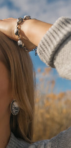 White Buffalo Statement Post Earrings